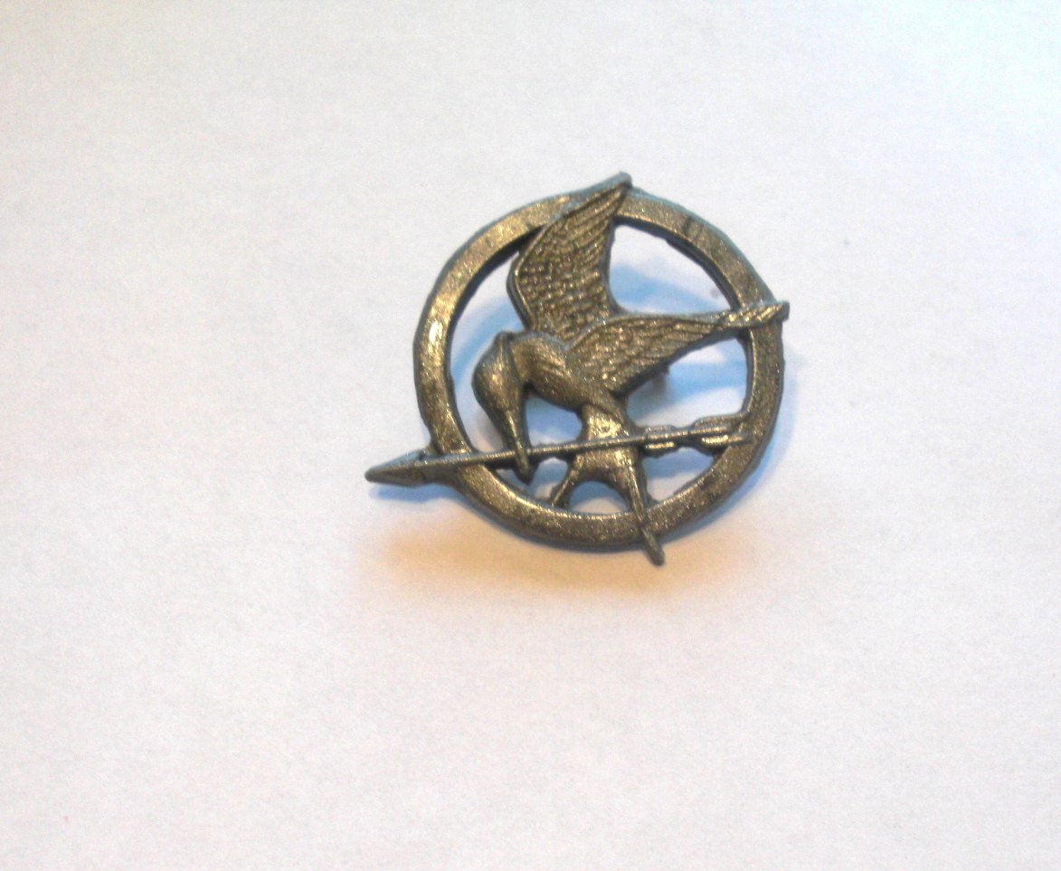 Silver Mocking Jay Pin - Hunger Games - Handmade
